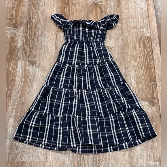 BCX Big Girls Plaid Taffeta Tiered Maxi Dress - Picture 5 of 6